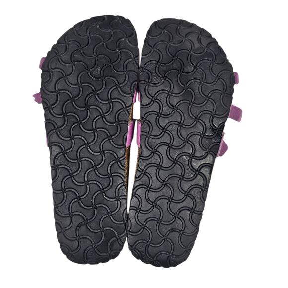 Birki's Three-Strap Sandals Pink Hammered Leather EU 37 | US 6-6.5 - Picture 8 of 8